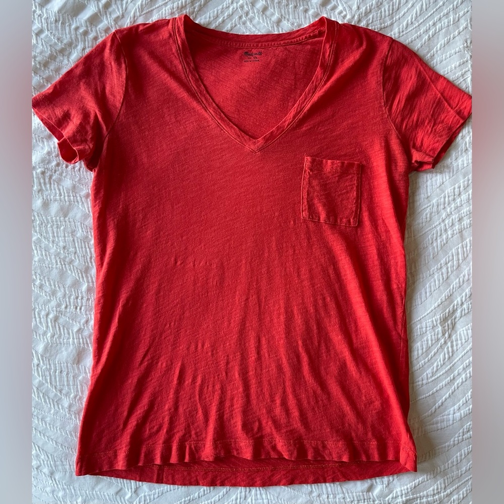 Madewell Oversized Basic Pocket V-neck Tee